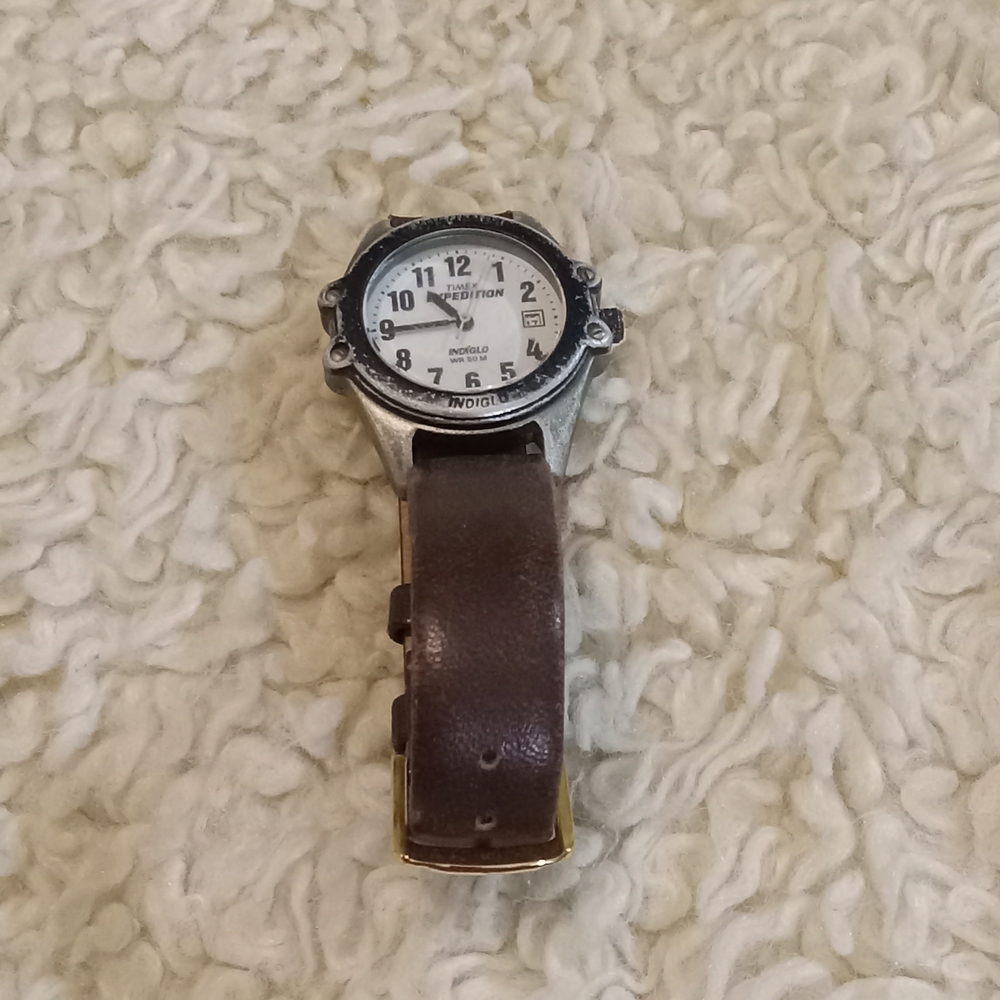 Timex Men's Brown Leather Strap Watch